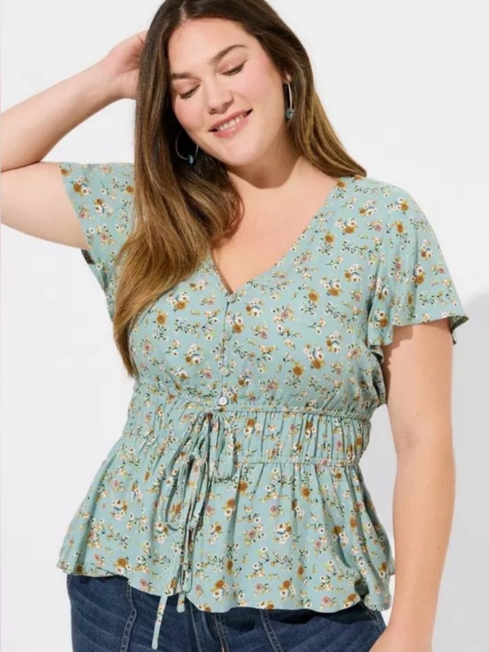 Torrid Floral Gauze Floral Top, Size 3X